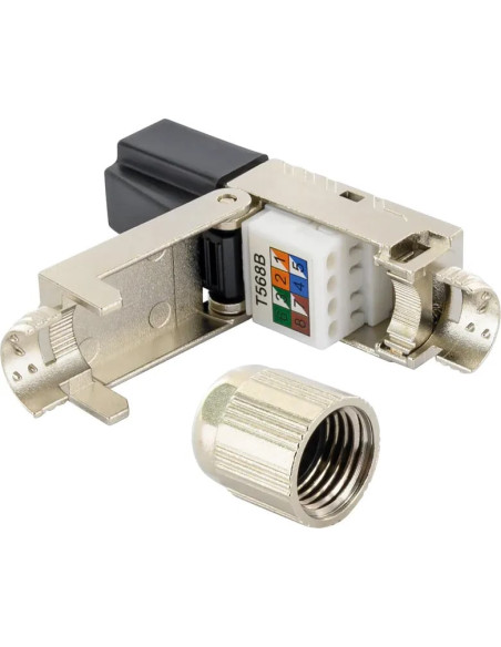 Plug RJ45 Cat.8 Schermato STP Tooless