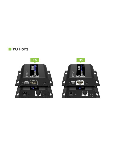 Extender HDMI 4K@60Hz con IR su Cavo Cat.6 fino a 120m