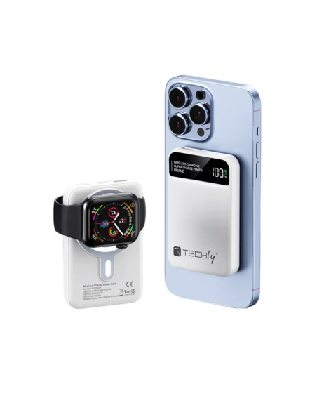Power Bank Wireless Magnetico 3 in 1 con LED 10.000 mAh 22