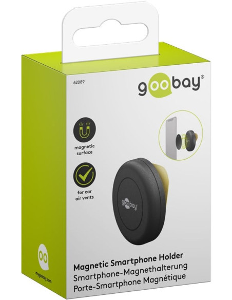 Supporto Magnetico Autoadesivo per Smartphone e Tablet Nero