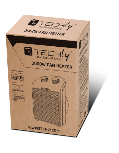 Termoventilatore Portatile 2 Regolazioni di Riscaldamento con Ventilazione IP21 2000W