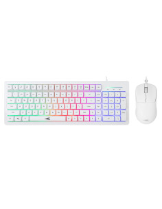 Kit Tastiera 101 Tasti e Mouse USB 7200 dpi Bianco