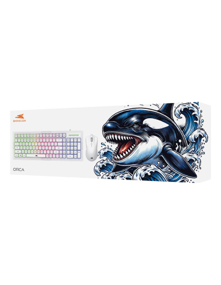 Kit Tastiera 101 Tasti e Mouse USB 7200 dpi Bianco