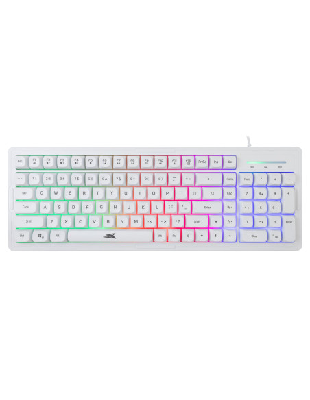Kit Tastiera 101 Tasti e Mouse USB 7200 dpi Bianco