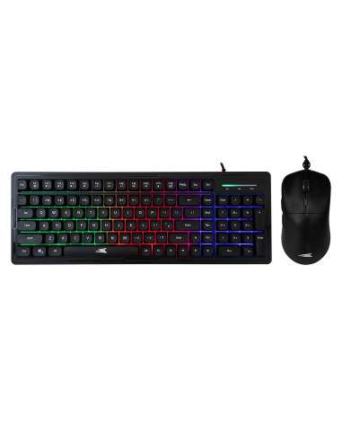 Kit Tastiera 101 Tasti e Mouse USB 7200 dpi Nero
