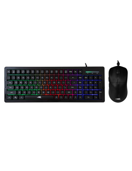 Kit Tastiera 101 Tasti e Mouse USB 7200 dpi Nero