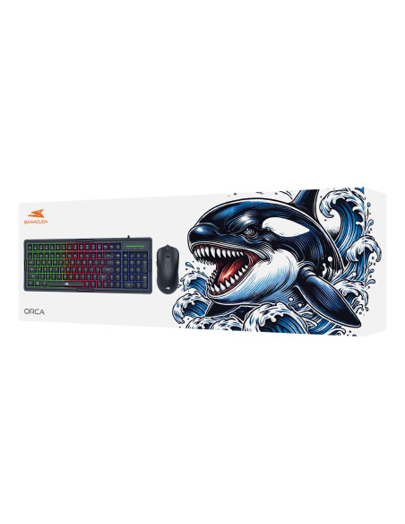 Kit Tastiera 101 Tasti e Mouse USB 7200 dpi Nero