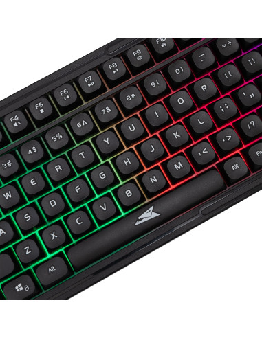 Kit Tastiera 101 Tasti e Mouse USB 7200 dpi Nero
