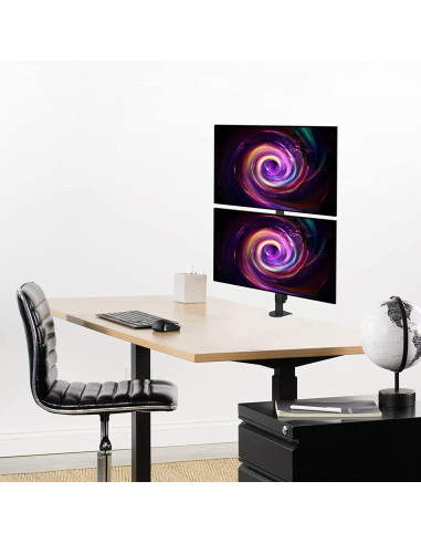 Supporto da Scrivania per 2 Monitor 13-27'' con Morsetto