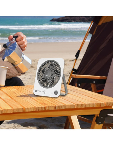Ventilatore da Scrivania Ultra Sottile Pieghevole e Portatile a 4 Velocit&agrave