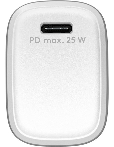 Caricatore Alimentatore GaN USB-C&trade PD da Muro 25W Bianco
