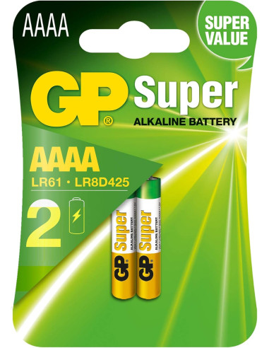 Blister 2 Batterie AAAA Micro Stilo GP Super