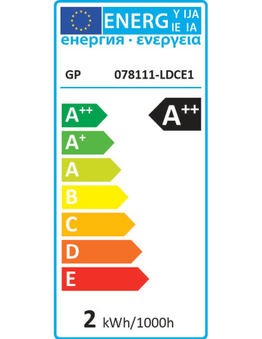 Lampadina LED E27 Bianco Caldo 2W Filamento Classe A++