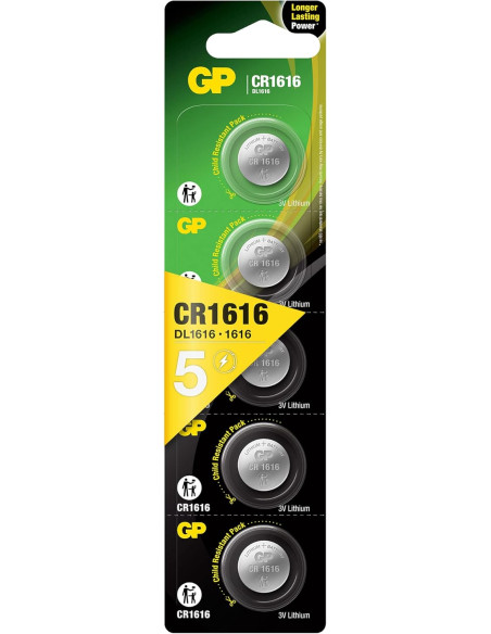 Blister 5 Batterie Litio a Bottone CR1616