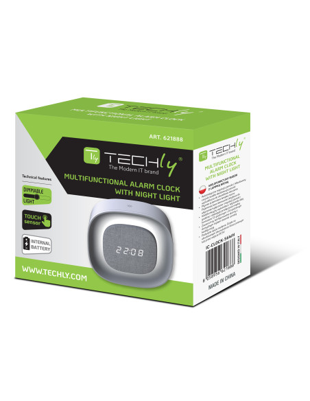 Sveglia Wireless Multifunzione con Luce Notturna Regolabile