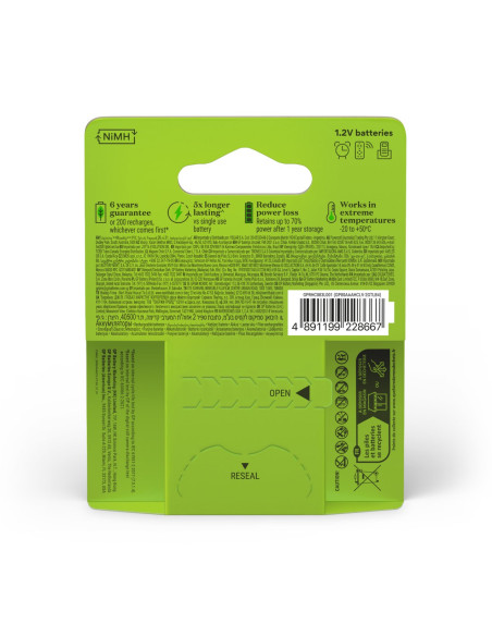 Blister 4 Batterie Ricaricabili AAA Mini Stilo 800 mAh GP ReCyko