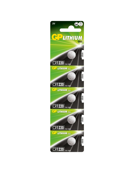 Blister 5 Batterie Litio a Bottone CR1220