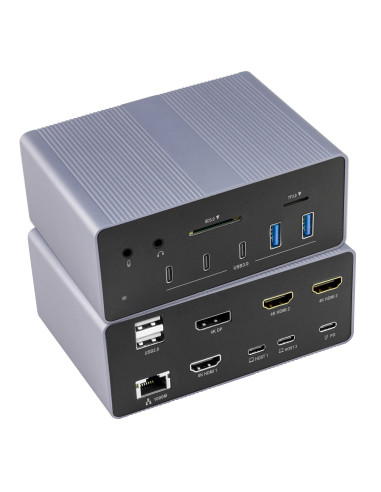 Docking Station 19 in 1 USB-C&trade 8K HDMI 4 Uscite Video