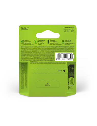 Blister 4 Batterie Ricaricabili AA Stilo 2100 mAh GP ReCyko