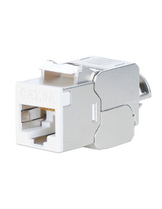 Frutto Keystone RJ45 Cat.6A 10G Slim STP Toolless Bianco