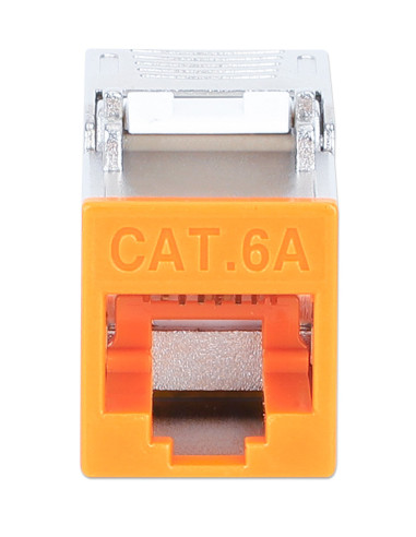 Frutto Keystone RJ45 Cat.6A 10G Slim STP Toolless Arancione