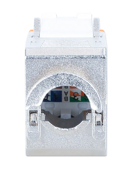 Frutto Keystone RJ45 Cat.6A 10G Slim STP Toolless Arancione