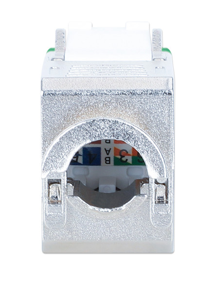 Frutto Keystone RJ45 Cat.6A 10G Slim STP Toolless Verde