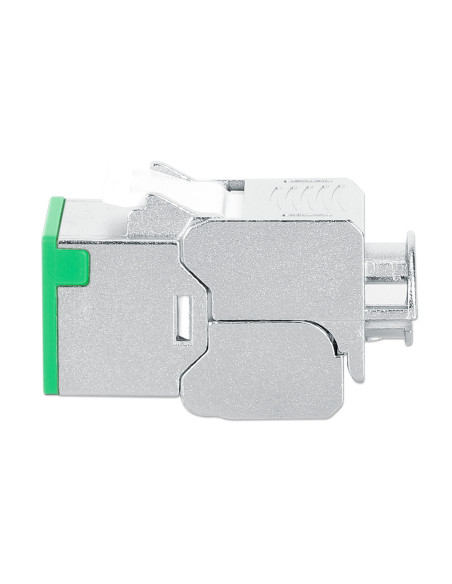 Frutto Keystone RJ45 Cat.6A 10G Slim STP Toolless Verde