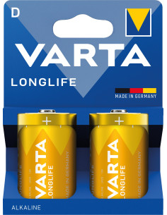 Blister 2 Batterie 1.5V Longlife Alcalina D Torcia