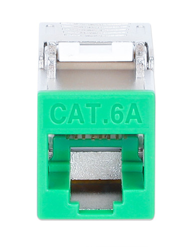 Frutto Keystone RJ45 Cat.6A 10G Slim STP Toolless Verde