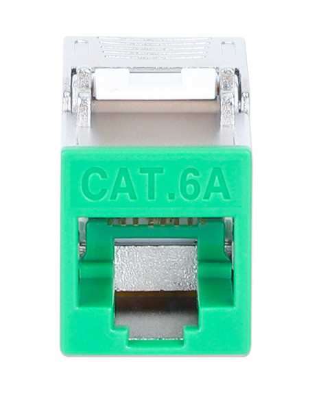 Frutto Keystone RJ45 Cat.6A 10G Slim STP Toolless Verde