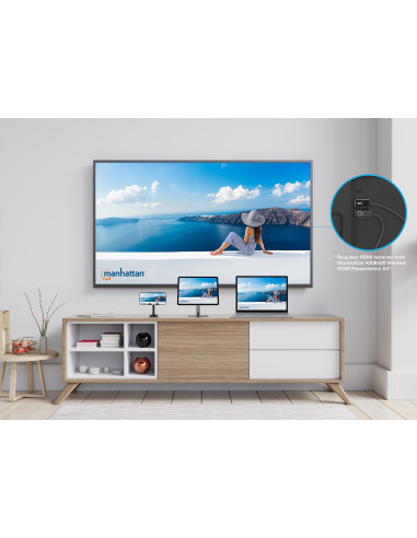 Adattatore Wireless HDMI 1080p con Trasmettitore USB-C&trade per IDATA USBC-1080WL