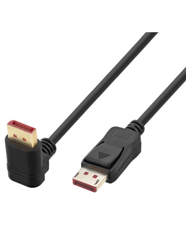 Cavo Audio/Video DisplayPort 1.4 8K M/M Angolato 90&deg 2m Nero