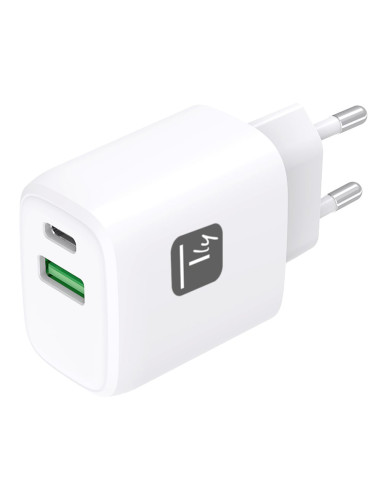 Caricatore Alimentatore GaN USB-C&trade 20W e USB-A 18W da Muro