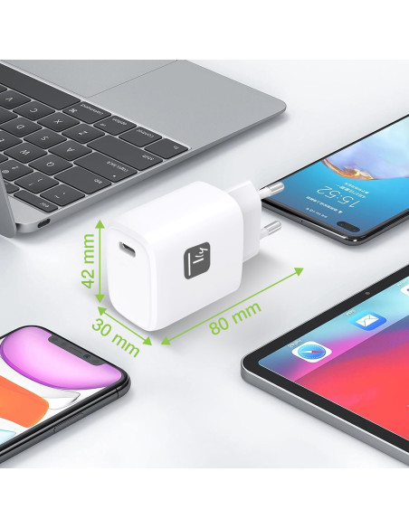 Caricatore Alimentatore GaN USB-C&trade da Muro 20W