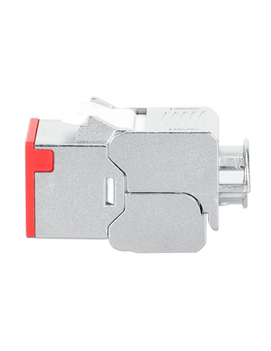 Frutto Keystone RJ45 Cat.6A 10G Slim STP Toolless Rosso