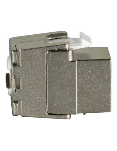 Frutto Keystone RJ45 Cat.6A 10Gigabit FTP 180&deg Toolless con Otturatore