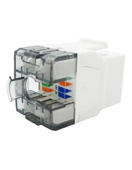 Frutto Keystone RJ45 Cat.6 UTP 180&deg Toolless Bianco