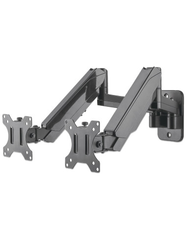 Staffa a Muro con Molla a Gas per due Monitor 17-32''