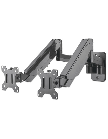 Staffa a Muro con Molla a Gas per due Monitor 17-32''