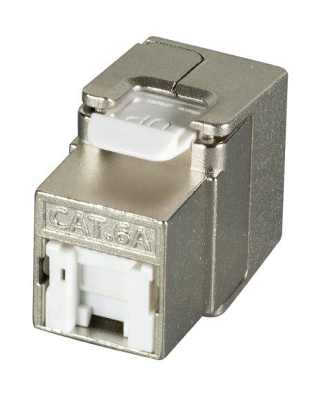 Frutto Keystone RJ45 Cat.6A 10Gigabit FTP 180&deg Toolless con Otturatore
