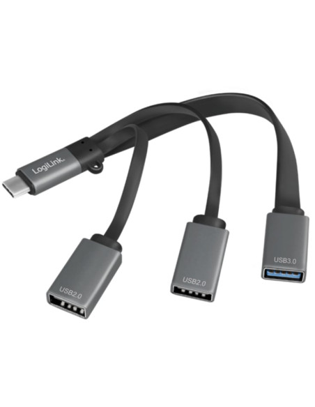 Hub Flessibile USB-C&trade SuperSpeed 3 Porte USB A Femmina Nero