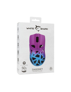 Mouse Ottico Wireless Gaming 24000 Dpi Retroilluminazione DPI LED Blu Viola 2