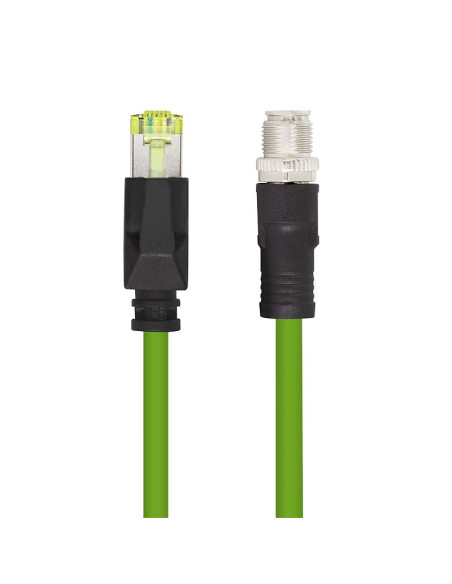 Cavo di Rete Industriale M12 RJ45 Cat. 6A SFTP PUR 2m