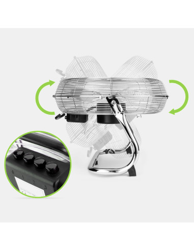 Ventilatore Industriale da Pavimento Diametro 45 cm 3 Livelli di Potenza