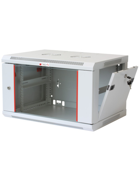 Armadio Rack 19'' a muro 12 unit&agrave sezione unica prof. 600mm Grigio