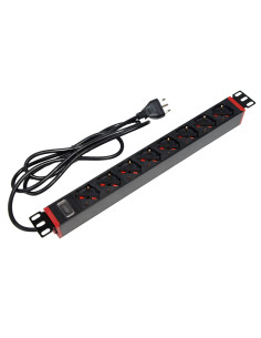 Multipresa 8 Posti da Rack 19'' con Staffa Ruotabile 360&deg Spina Italiana