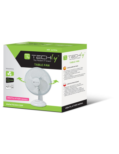 Ventilatore Rotante da Tavolo Diametro 30 cm a 3 Velocit&agrave