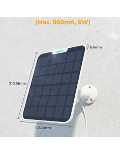 Pannello Solare 6W USB-C&trade per Telecamera a Batteria da Esterno 2