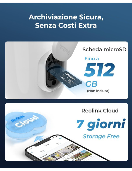 Telecamera di Sicurezza a Batteria 4K 8MP Argus 3 Ultra